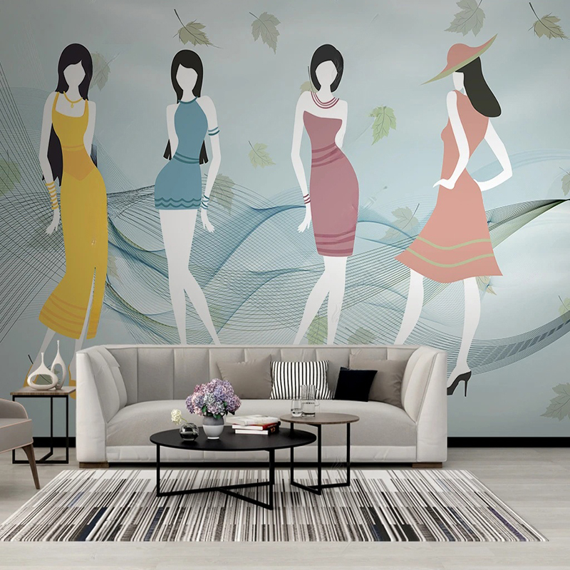 Custom Mural Modern fFresh Sho - đánh giá và giá Commercial Wallpaper Printing