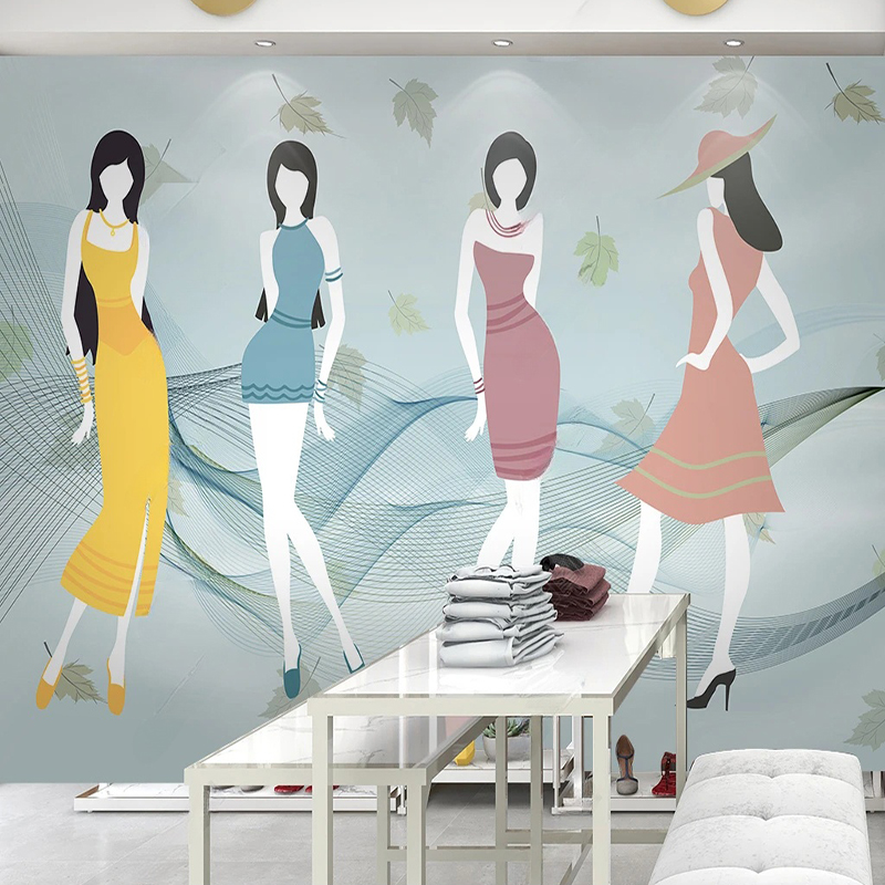 Custom Mural Modern fFresh Sho - đánh giá và giá Commercial Wallpaper Printing