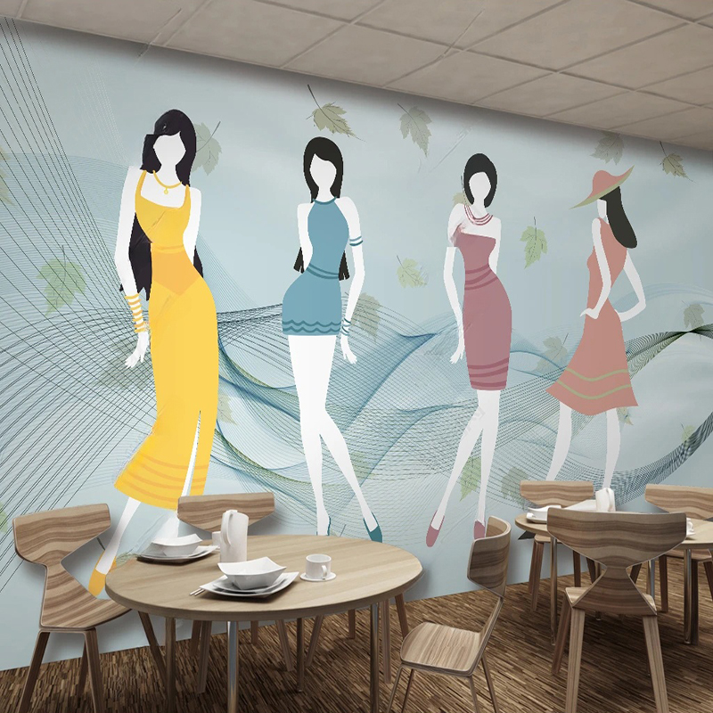 Custom Mural Modern fFresh Sho - đánh giá và giá Commercial Wallpaper Printing