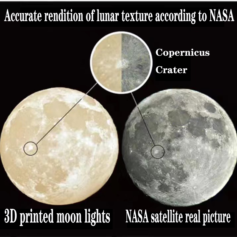 Creative 3D printed moon chand - đánh giá và giá Hall Commercial Printing