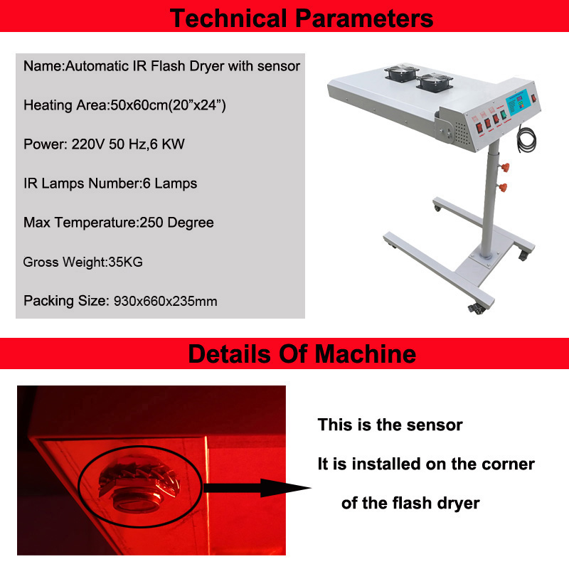 Automatic IR Flash Dryer for T - đánh giá và giá Flash Dryer Screen Print