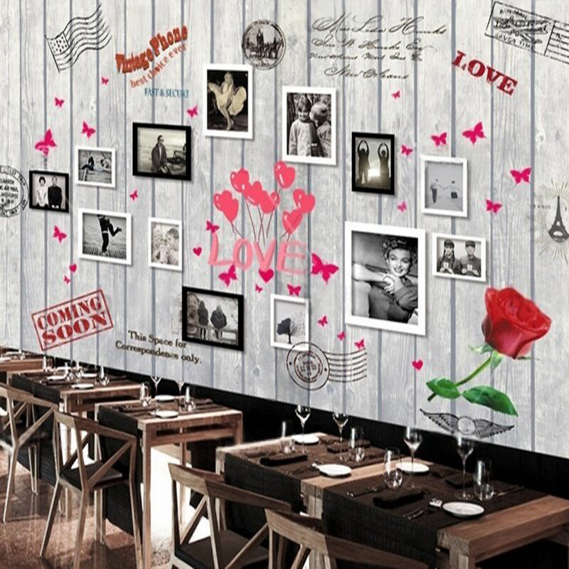 European and American wood gra - đánh giá và giá Commercial Wallpaper Printing