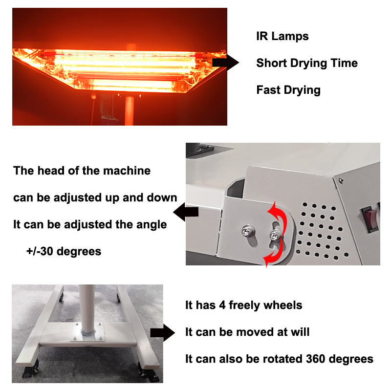 Economical Movable 6KW Infrare - đánh giá và giá Flash Dryer Screen Print